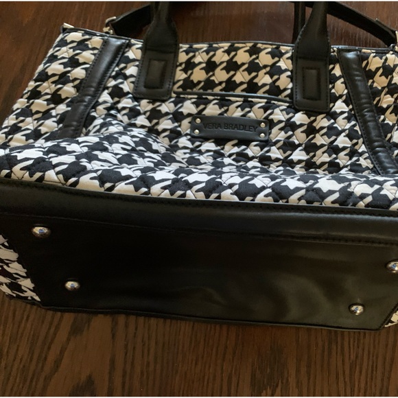 Vera Bradley purse 15 inches wide by 9 inches long Black and white checkered - Picture 3 of 4